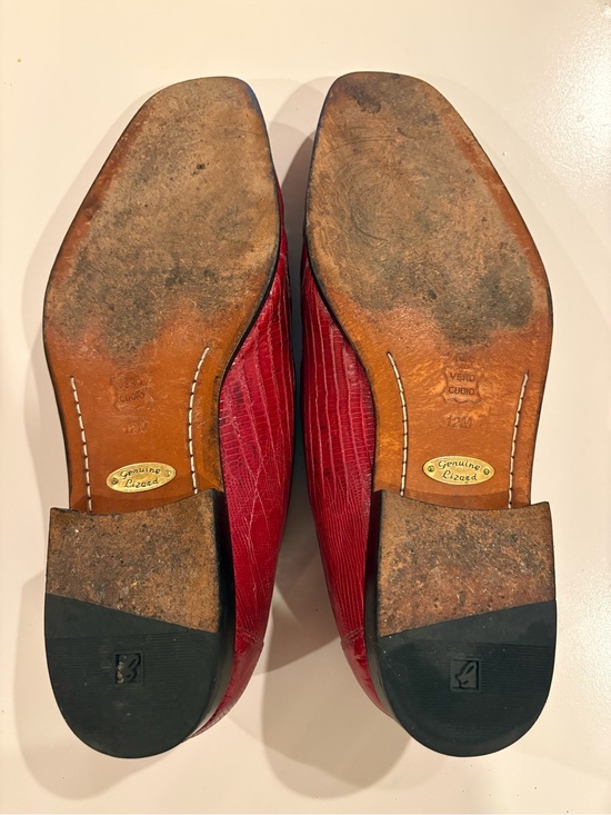 Giorgio Brutini Red Textured Slip-On Loafers